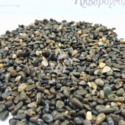 Галька Реликтовая Темная №2 4-7 мм, 1 кг